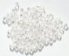 100 4mm Faceted Silverlined Crystal Firepolish Beads